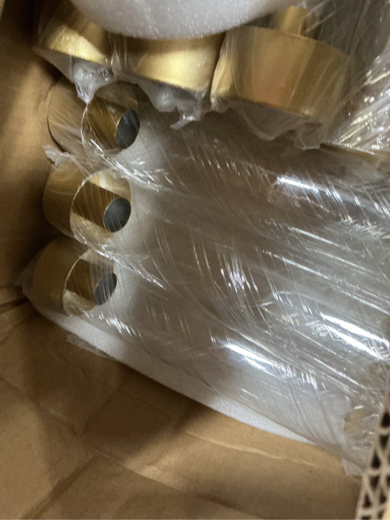 Condition photo showing New/Like New for 4Sets Floor Candelabra Tall 7 Arm Centerpieces for Wedding, 48" Tall Metal Candlestick Holders with Acrylic Lampshade for Home Party Decor Fit LED Taper Candles candelabros para centros de mesa 48”Tall 4