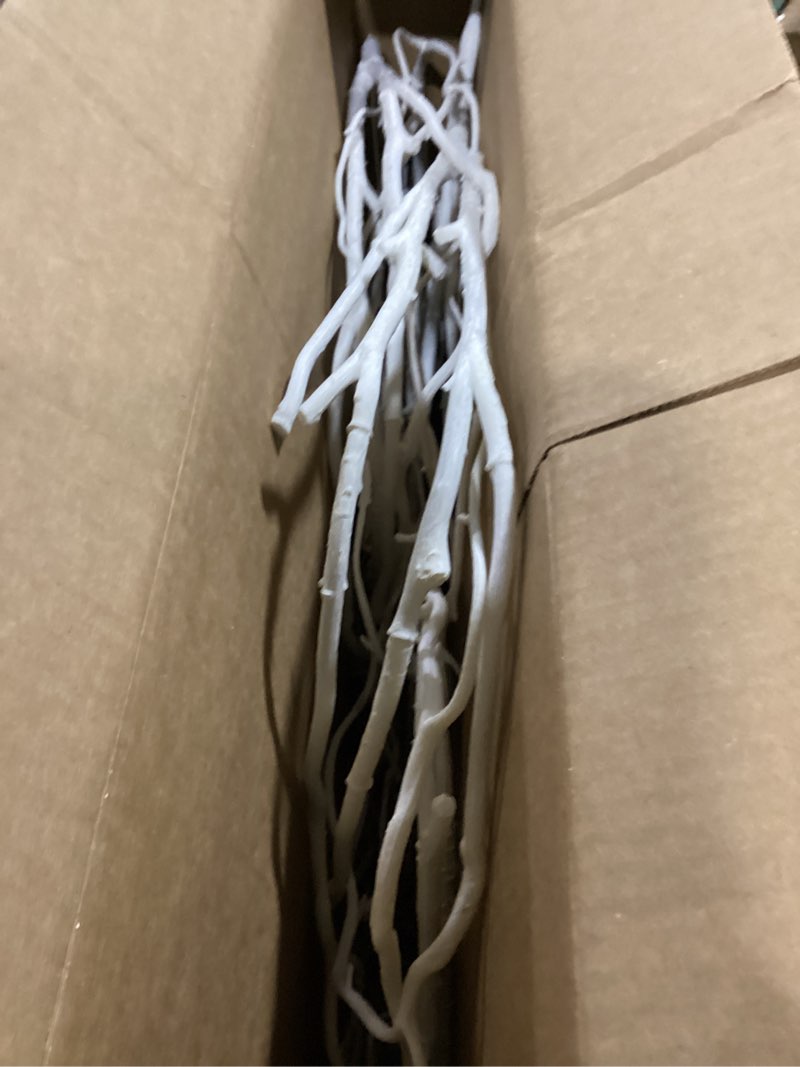 Condition photo showing Good Condition for norme 6 pcs 47.2 inch lifelike curly willow branches for vases artificial decorative dried twigs tall plastic vine bendable stick for diy plant crafts farmhouse wedding indoor home hotel decor(white) 47.2 inch white 6