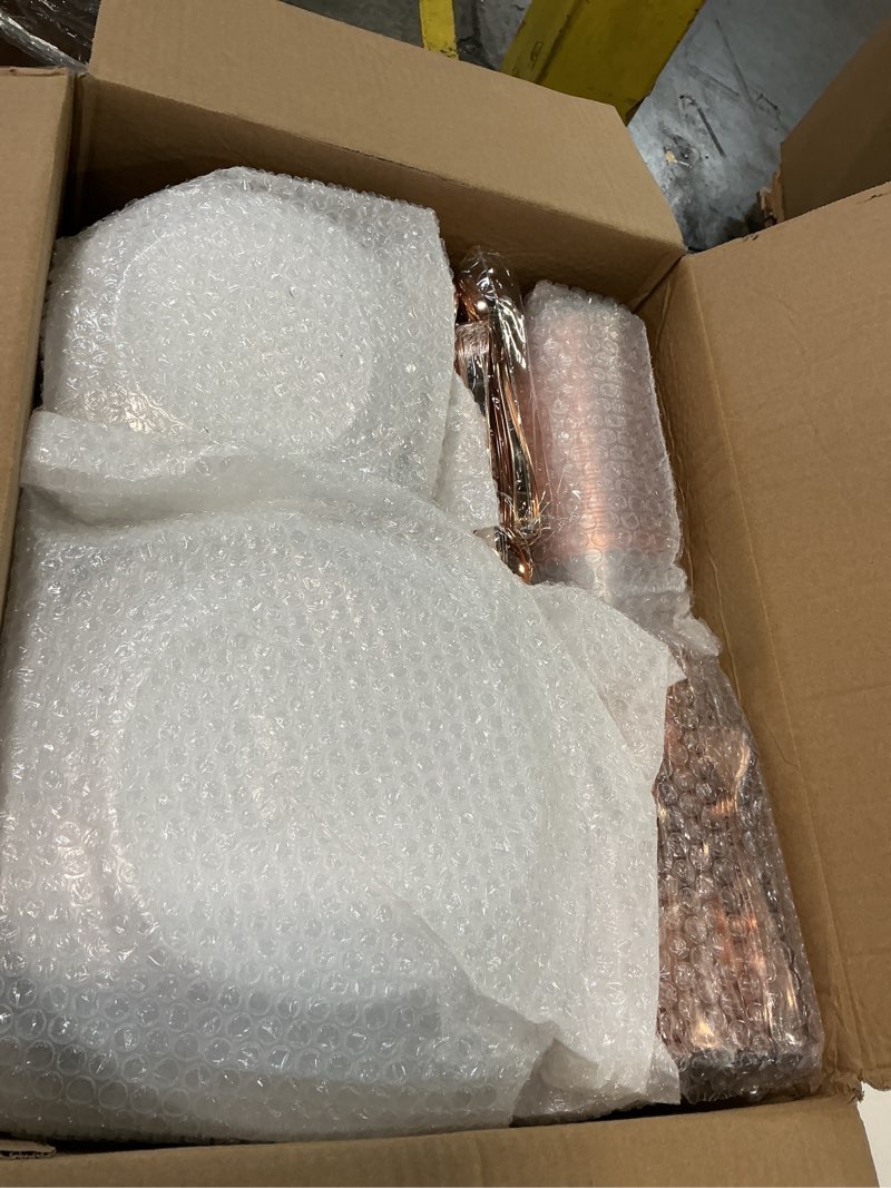 Condition photo showing New/Like New for 700PCS Rose Gold Plastic Dinnerware Set for 100 Guests, Disposable Plates for Party, Wedding, Include 100 Rose Dinner Plates, 100 Dessert Plates, 100 Set Silverware, 100 Cups, 100 Napkins 100 Guests Set Rose Gold