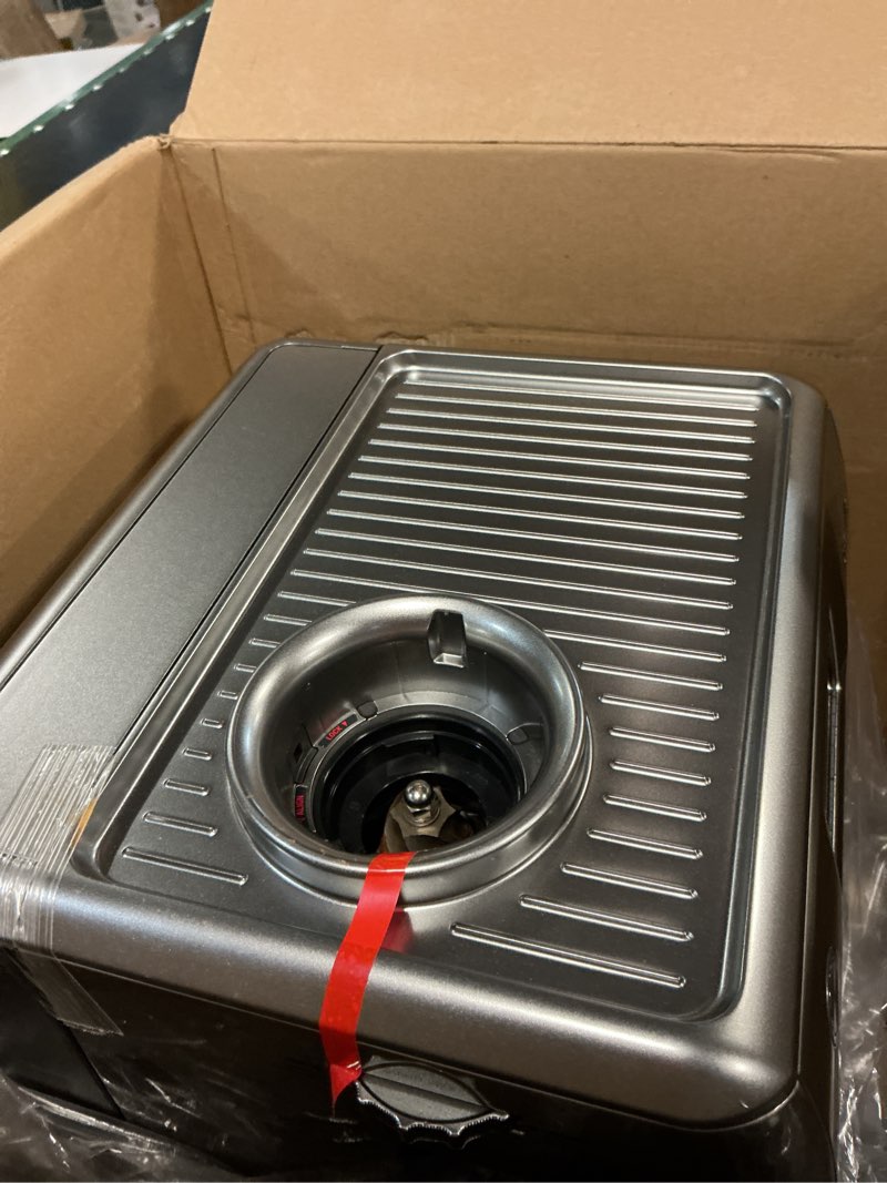 Condition photo showing As Is for breville barista touch espresso machine bes880bss, brushed stainless steel