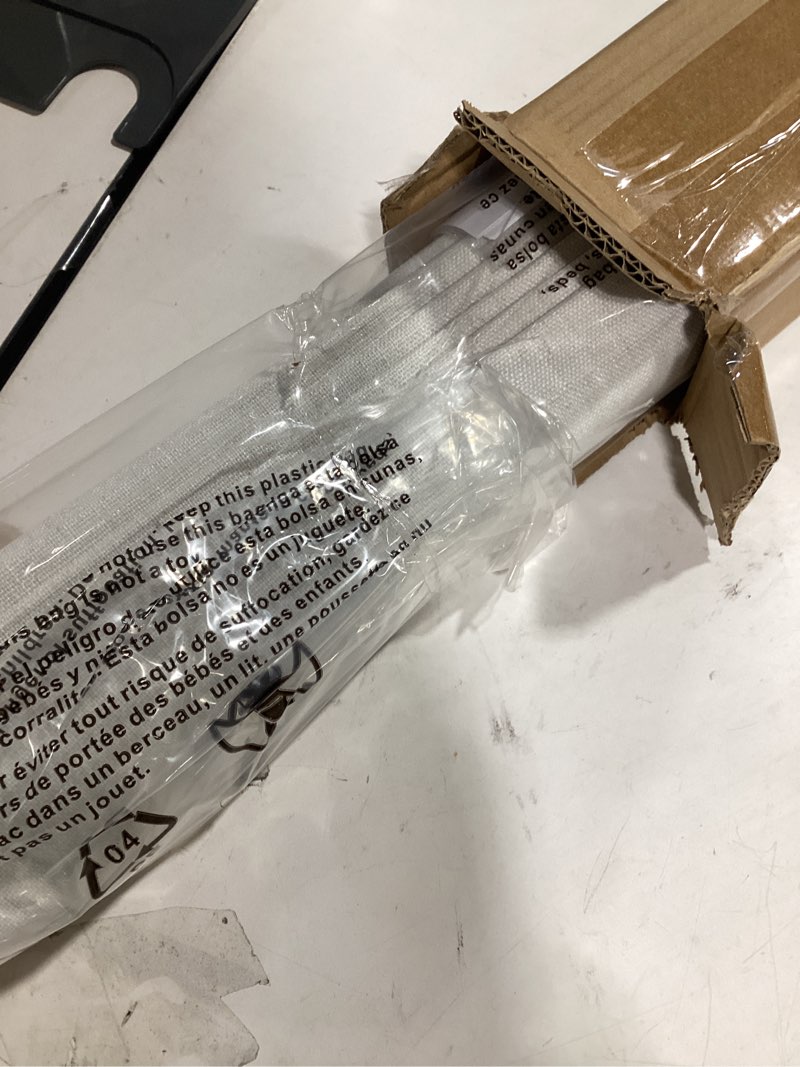 Condition photo showing New/Like New for lazblinds no tools no drill cordless roman shades for windows, blackout thermal insulated uv blocking window blinds, room darkening fabric blinds for indoor windows, 22'' w x 64'' h, off white blackout - off white 22" w x 64" h
