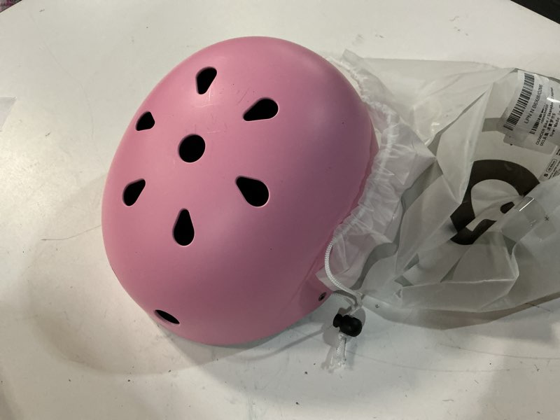 Condition photo showing Good Condition for kids bike helmet, adjustable and multi-sport, from toddler to youth, 3 sizes dark pink small:18.9-20.5inch(48-52cm)