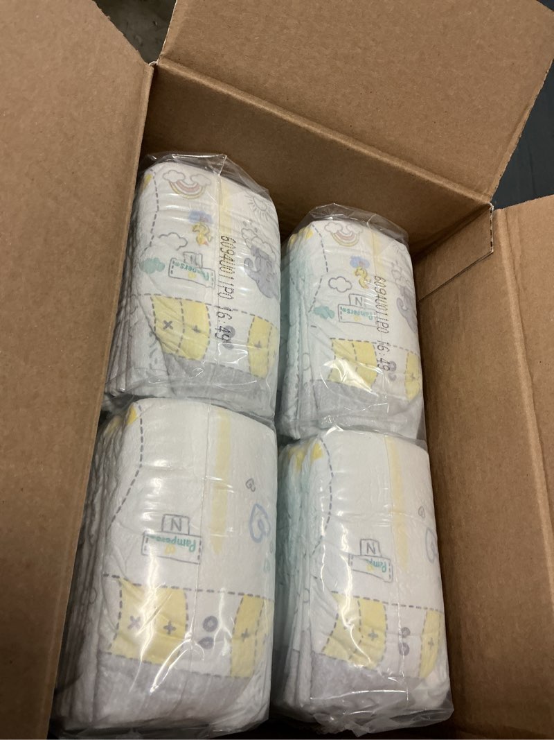 Condition photo showing New/Like New for pampers swaddlers diapers, size 0 (up to 10 lbs), 140 count, absorbent, keeps baby dry and comfortable, skin safe disposable baby diaper (packaging may vary) newborn 140