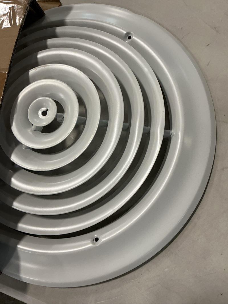 Condition photo showing Good Condition for Handua 12" [Neck Size] Steel Round Air Supply Diffuser for Ceiling - White - Outer Dimension: 15-15/16"