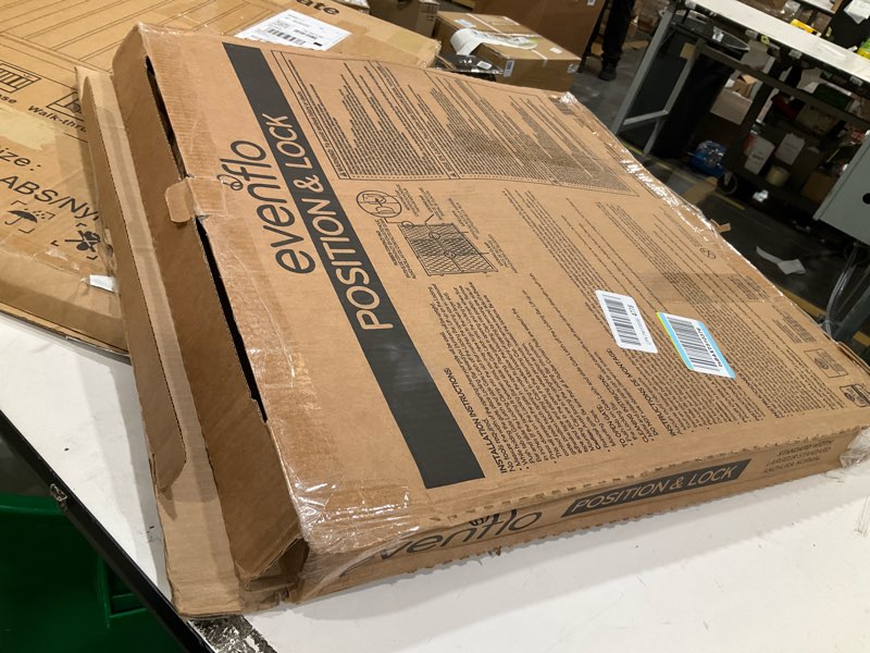 Condition photo showing As Is for Position & Lock Adjustable Wood Baby Gate (Farmhouse Collection)