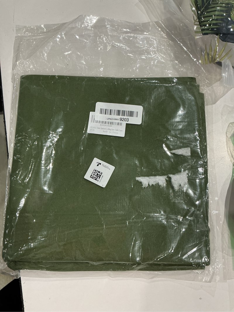 Condition photo showing Good Condition for bydoll table cloth round 60 inch tablecloth fits max50 inch diameter top,green washable outdoor winkle and stain resistant spillproof polyester tablecloths for round tables party cover 60''-fits max 50'' table top green
