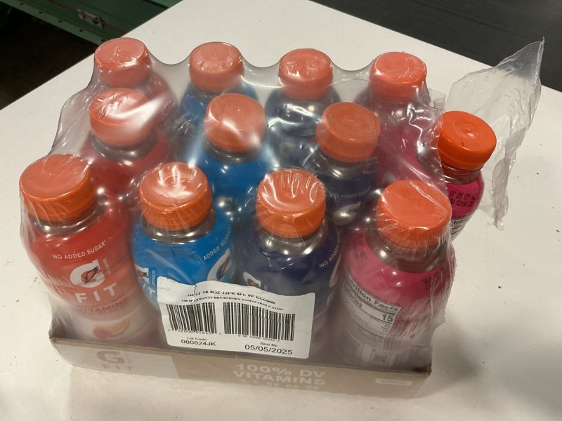 Condition photo showing New/Like New for  (BBD:05/05/2025 ) Gatorade Fit Electrolyte Beverage  Healthy Real Hydration  New 2.0 4 Flavor Variety Pack  16.9.oz Bottles (12 Pack)