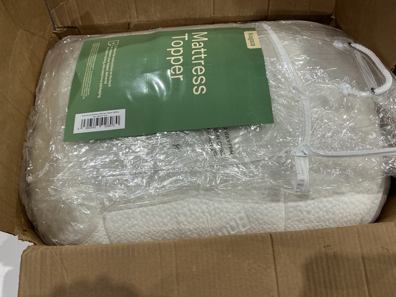 Condition photo showing Good Condition for mattress topper viscose derived from bamboo, thick pillow top mattress pad with stretchable pockets for 6-18 inches mattress, soft breathable mattress topper for back pain relief