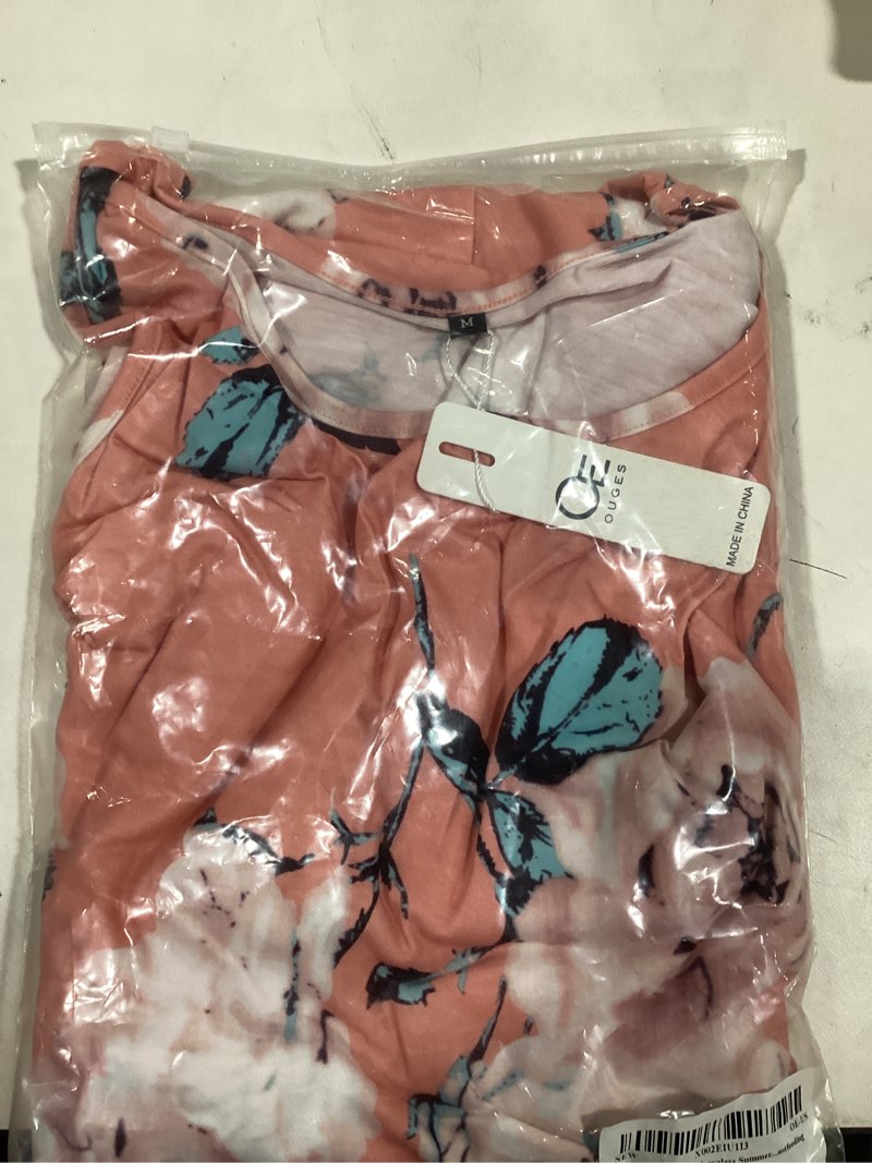 Condition photo showing As Is for OUGES Womens Solid/Floral Maternity Dresses Sleeveless/Long Sleeve Nursing Gown Breastfeeding Clothes Small Pink Floral