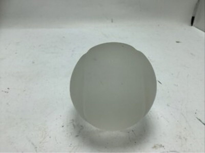 Frosted Crystal Glass Tennis Ball Paperweight 2.5" DiameterFrosted