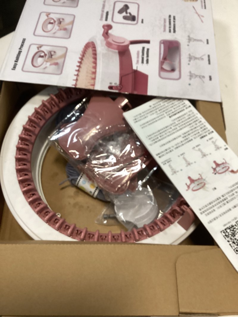 Condition photo showing Good Condition for SENTRO 48 Needles Knitting Machine with Electric Adapter, Smart Weaving Loom Round Spinning Crochet Knitting Machines with Row Counter and Crank Handle Adapter Hex Steel Bit for Automatic Knit