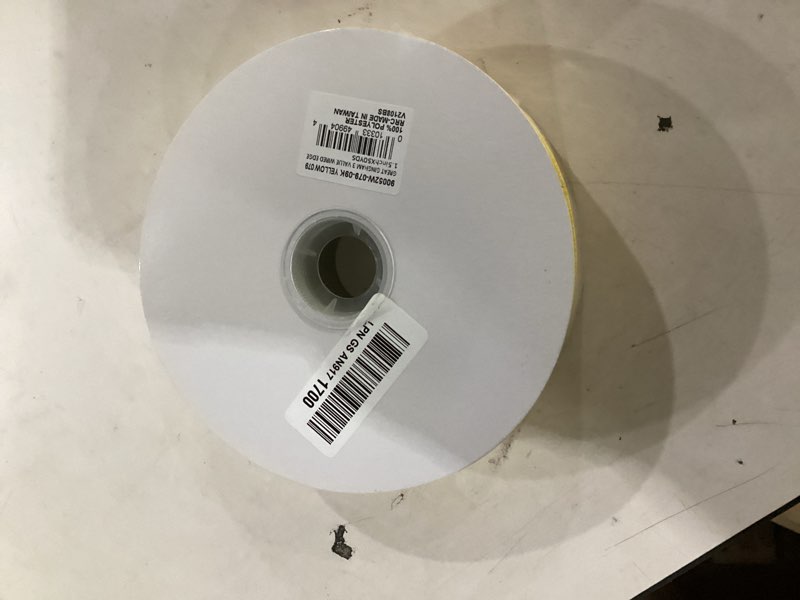 Condition photo showing Good Condition for reliant ribbon 90052w-079-09k great gingham 3 value wired edge ribbon, 1-1/2 inch x 50 yards, yellow yellow 1-1/2 inch x 50 yards