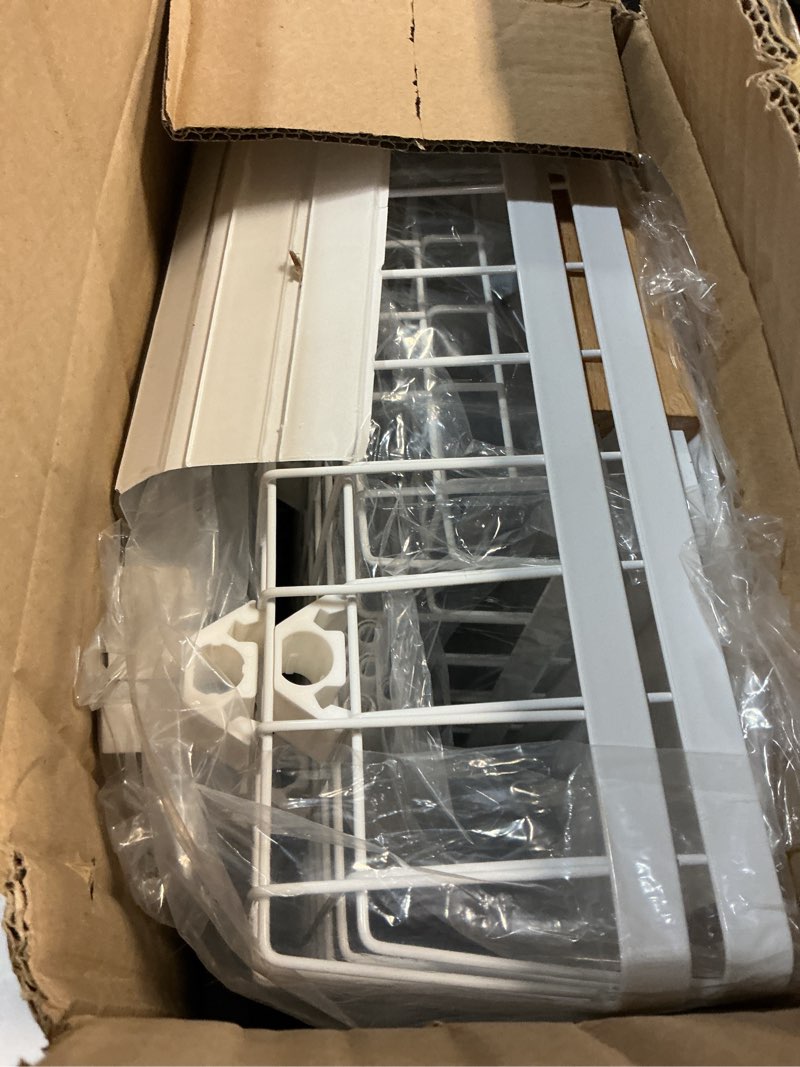 Condition photo showing Good Condition for Kitstorack Under Sink Organizer, 2 Tier Under the Sink Storage, Slide out Pull out Cabinet Organizer Shelf, Metal Sliding Drawer for Kitchen Bathroom Pantry Closet Organization Rack, White, 2 Pack White 2 Pack