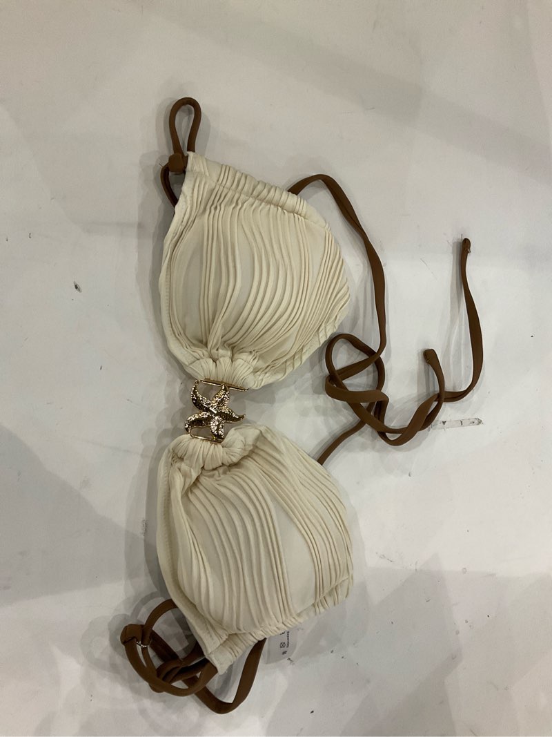 Condition photo showing New/Like New for GORGLITTER Women's Thong String Bikini Sets Starfish Triangle High Cut Tie Side Thong Swimsuits Cheeky Bathing Suit Medium Apricot