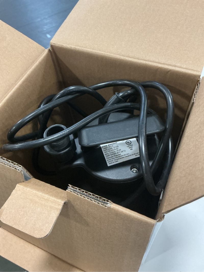 Condition photo showing As Is for Utilitech 0.167-HP Thermoplastic Submersible Utility Pump