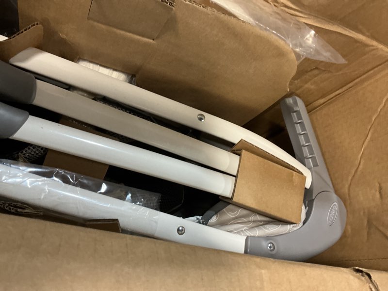 Condition photo showing Good Condition for graco® slim snacker high chair, ultra slim, fast-folding, multiple recline positions, comfortable feeding, whisk