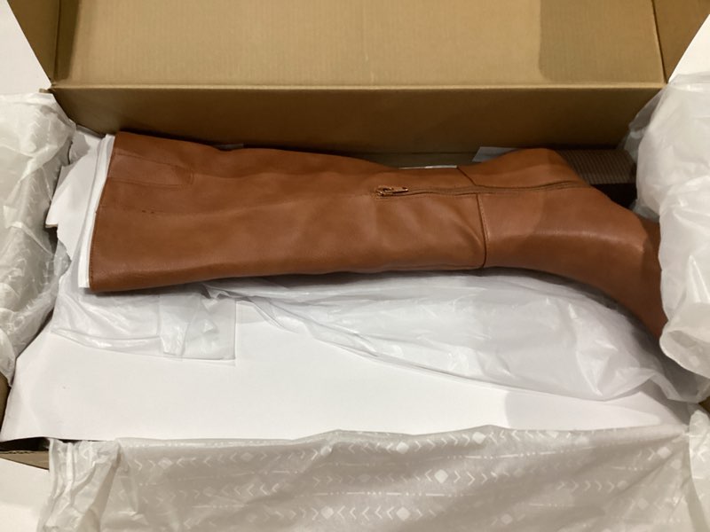 ZODIAC Women's, Riona Block Heel Tall Boot 7 Cognac Brown