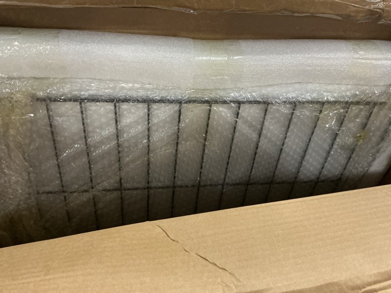 Condition photo showing Good Condition for 8 pannels garden fence animal barrier,decorative garden fence with gate, no dig fencing for yard,32in(h),total length 17.5ft?arched metal fence panels,rustproof black 32in (h) x 27in (l) 8 panels