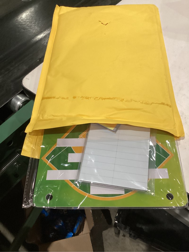 Condition photo showing Good Condition for Magnetic Baseball Dugout Board Set Magnetic Baseball Lineup Board with 100 Sheets Lineup Cards 80 Lineup Board Tabs 2 Snap Hooks 2 Dry Erase Markers for Softball Baseball Game