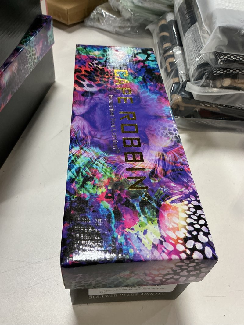 Condition photo showing New/Like New for Cape Robbin Women's Transparent Slide Sandals - Slip-On Mule Shoes (Keko) 7 Nude