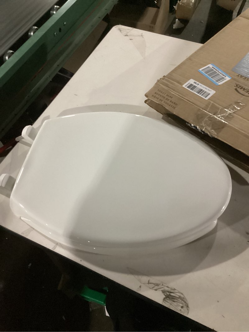 Condition photo showing Good Condition for BEMIS 7850TDG Commercial Heavy Duty Open Front Toilet Seat with Cover, Industrial Seat with Secure Installation, Elongated, White