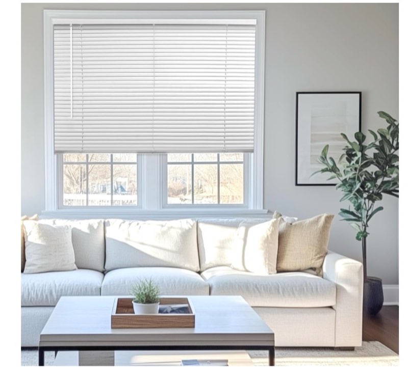 White blinds (size unknown) 