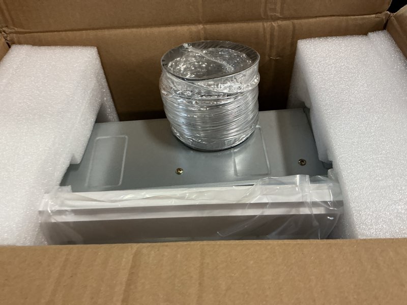 Condition photo showing Good Condition for Bathroom Exhaust Fan with Light and Heater, 13.8 inch Panel Bathroom Ventilation Fan with 1800W Heating Power, 190 CFM 1.0 Sone Ultra Quiet 12W 6000K LED Light Remote Control for Home Bath Hotel