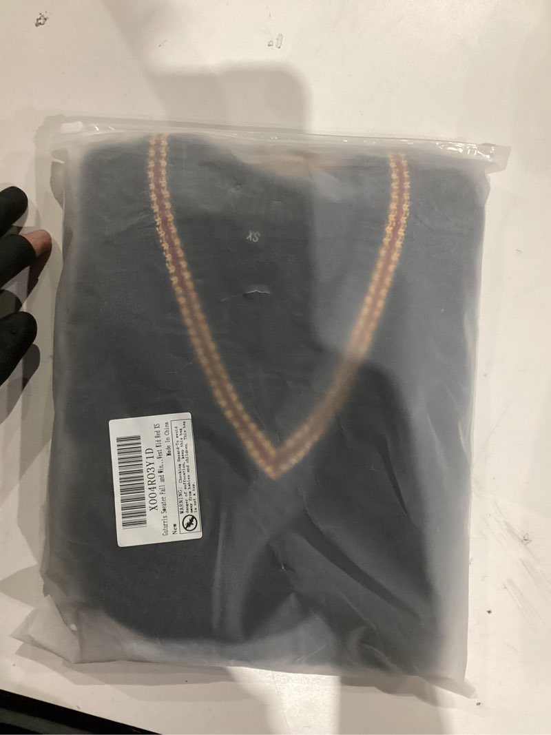 Condition photo showing As Is for Guturris Kids Vest Sweater Children Teenager Cosplay Costumes Unisex Adult Fall and Winter Knit Waistcoat XS fit 12-14T Red