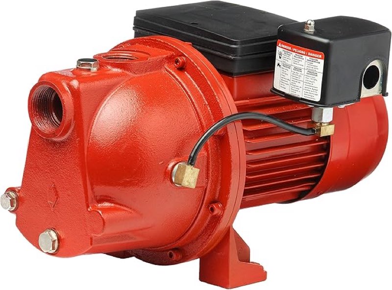 Red Lion RL-SWJ100 1 HP, 17 GPM Dual Voltage (115/230 Volts) Cast Iron Shallow Well Jet Pump, Red, 97081001
