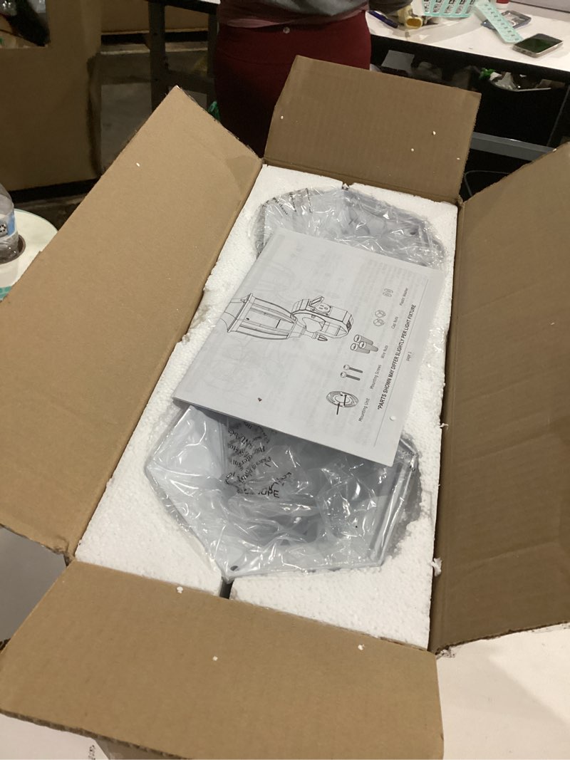 Condition photo showing item condition for 2 Pack Porch Lights with Outlet, Motion Sensor Outdoor Lights, Updated Dusk to Dawn Exterior Lighting Fixtures, Waterproof Anti-Rust Aluminum Outside Light for House Entryway Garage, White White 2 Pack