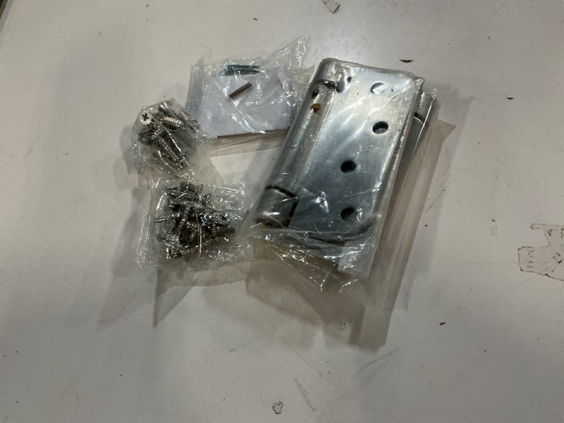 Condition photo showing Good Condition for hinge outlet spring hinge 4 inches with 5/8 radius square stainless steel highly rust resistant - 2 pack 4" x 4" with square with 5/8" radius stainless steel