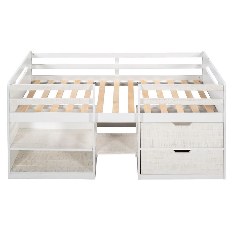 *incomplete* Alivio Twin Storage Low Loft Bed Color: Antique White