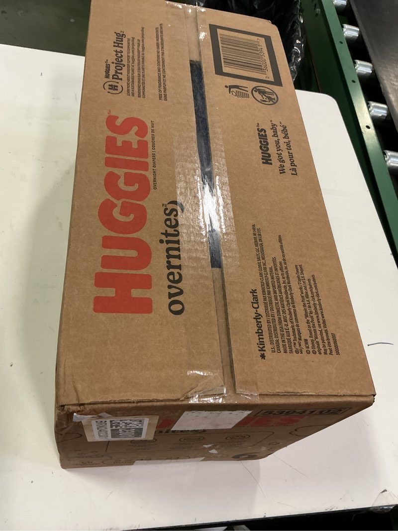 Condition photo showing New/Like New for Huggies Size 6 Overnites Baby Diapers: Overnight Diapers, Size 6 (35+ lbs), 84 Ct (2 Packs of 42), Packaging May Vary Size 6 84