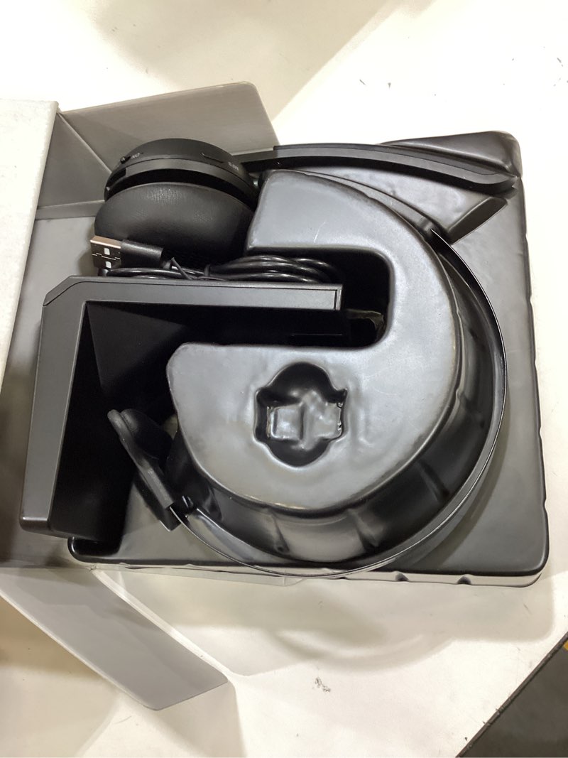 Condition photo showing Good Condition for bluetooth headset, wireless headset with microphone for pc, v5.2 computer headset with noise cancelling mic, usb dongle, charging base & mute button for work, cell phones, computer (black)