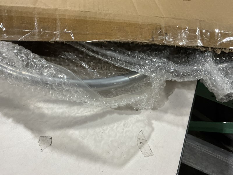 Condition photo showing As Is for Medium Modern Silver 9 Branch Lighting Thin Pipe Hanukkah Menorah, Metal-Aluminum