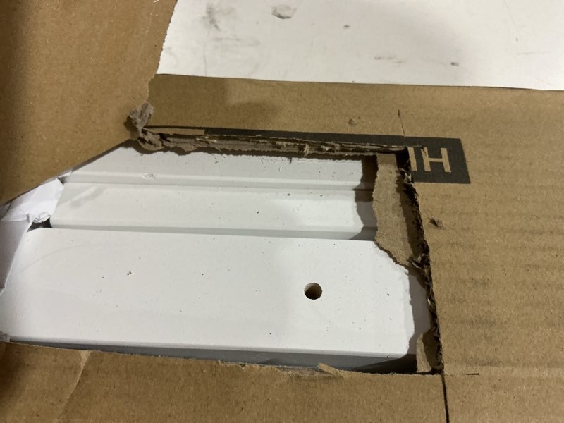 Condition photo showing Good Condition for Heybly Luggage Rack, Folding Suitcase Stand with Storage Shelf, Heavy-Duty Luggage Holder for Guest Room Bedroom Hotel, Holds up to 141 lb, White HLR010W1 1 White