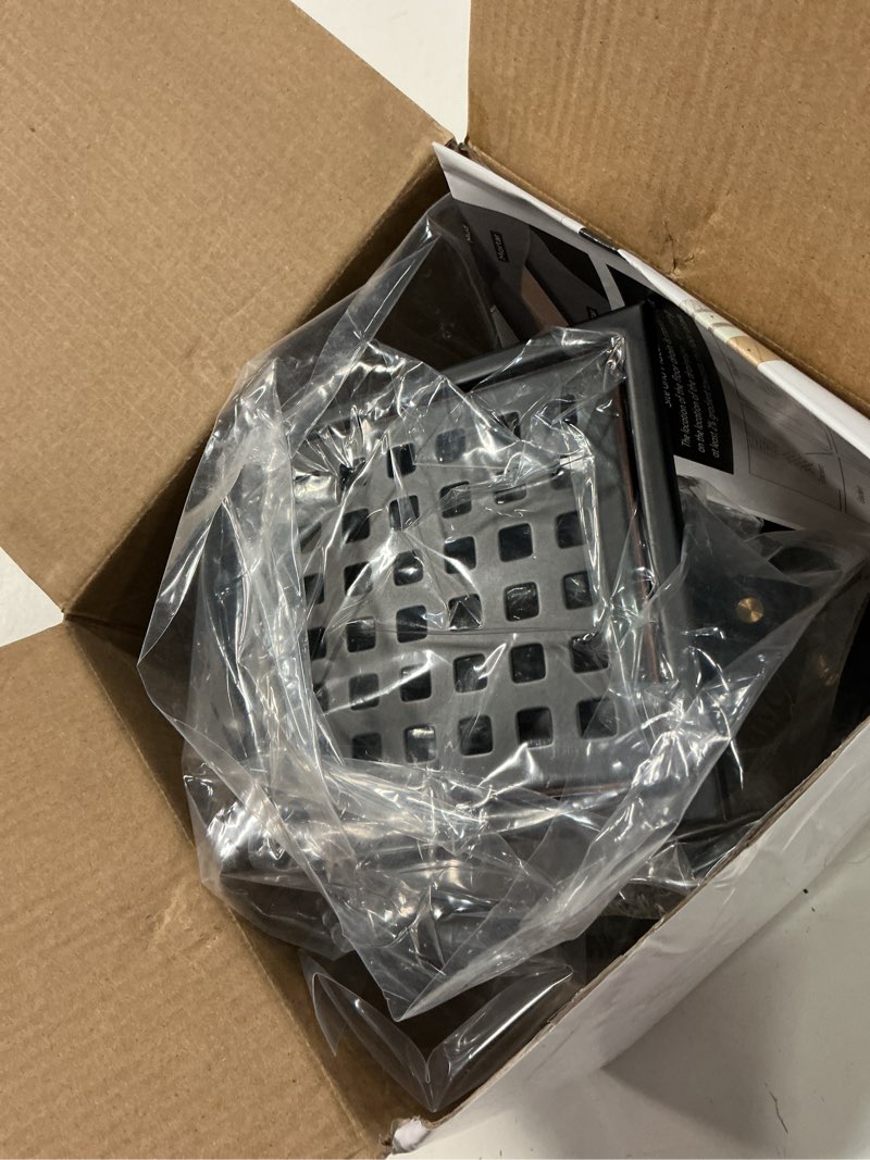 Condition photo showing New/Like New for webang 4 inch square shower floor drain with flange,quadrato pattern grate removable,food-grade sus 304 stainless steel,watermark&cupc certified,oil rubbed bronze 4 inch oil rubbed bronze