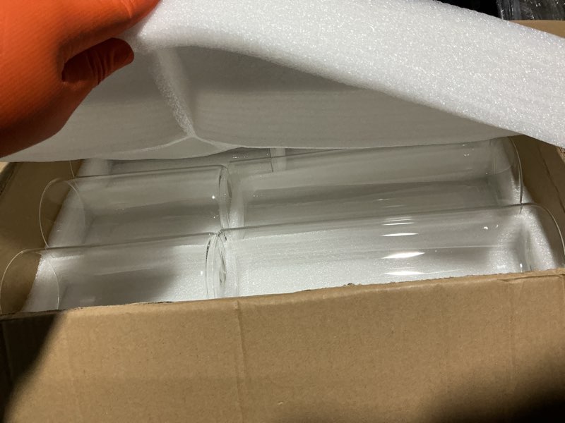 Condition photo showing Good Condition for sawysine 24 pcs glass cylinder vases 2.5''/2.95''/3.9'' diameter clear flowers vase hurricane floating candles holders for table centerpieces (3.9 x 8 in,3.9 x 10 in,3.9 x 12 in) 24 3.9 x 8 in, 3.9 x 10 in, 3.9 x 12 in