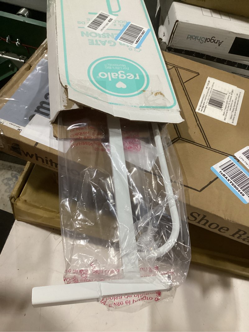 regalo extension for safety gate,white,4 inch wide 4"