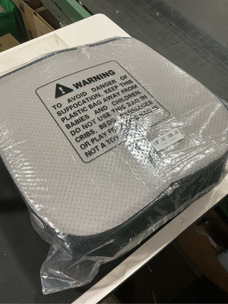 Condition photo showing Good Condition for X Large Memory Foam Seat Cushion Lumbar Support Pillow for Sciatica & Tailbone Pressure Relief Coccyx Pad for Office Chair, Car,Wheelchair,Home,Office Gray