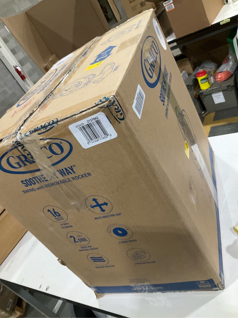 Condition photo showing As Is for Graco Soothe My Way with Removable Rocker, Madden - Versatile Baby Swing & Portable Rocker