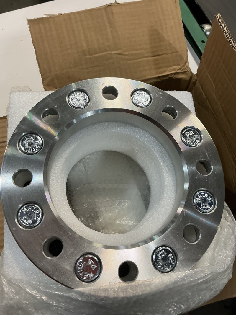 Condition photo showing New/Like New for Customadeonly 8x6.5 (8x165.1) Wheel Spacers 1 Inch – 4pcs Forged Aluminum Spacers with 126mm Bore, M14x1.5 Studs – Fits Chevy GMC 8 Lug Trucks – 25mm Thick – Stud Trimming May Be Required Silver 1.0" (4pc)