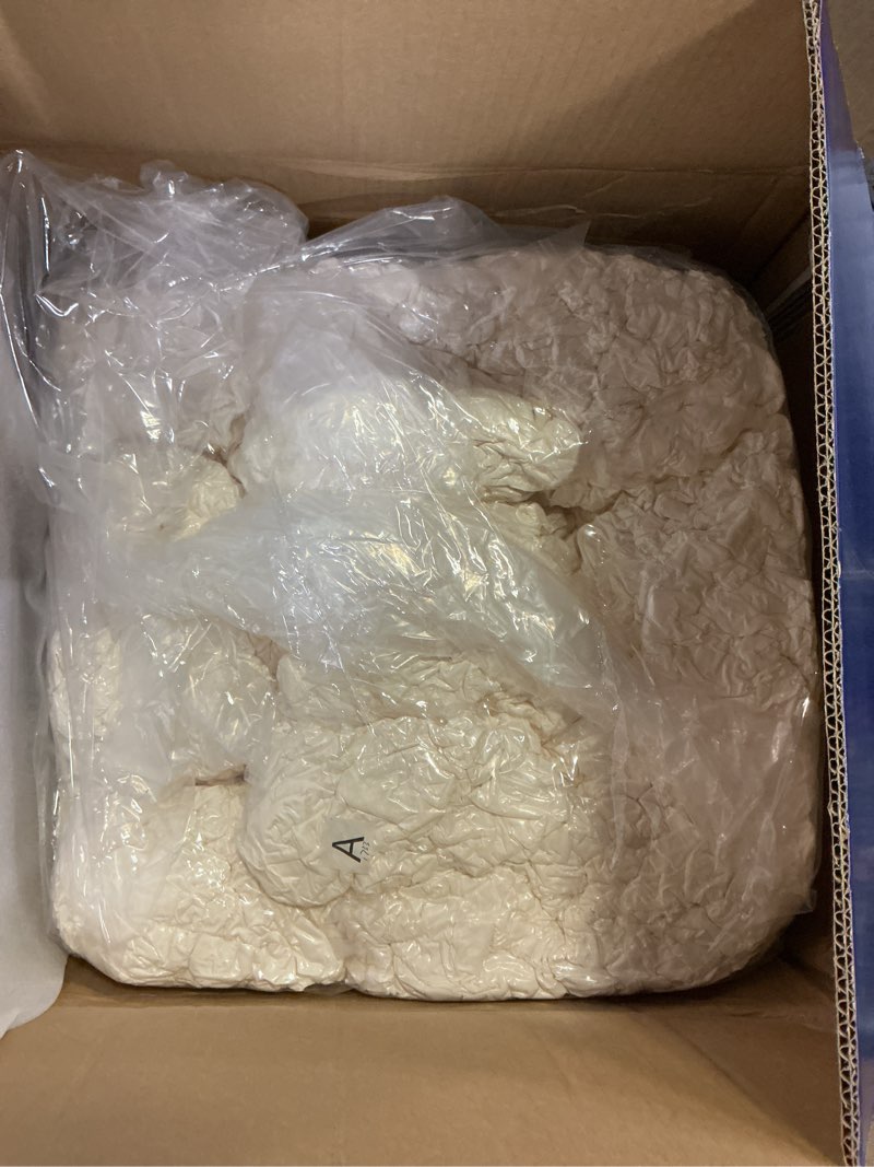 Condition photo showing New/Like New for MAXYOYO Bean Bag Chair with 3 Pillows, Oversized Floral Shaped Bean Bag Sofa for Adults, Ultra Soft Faux Fur Floor Sofa, Large Stuffed Reading Chair for Living Room Bedroom, Beige Round Sofa Beige