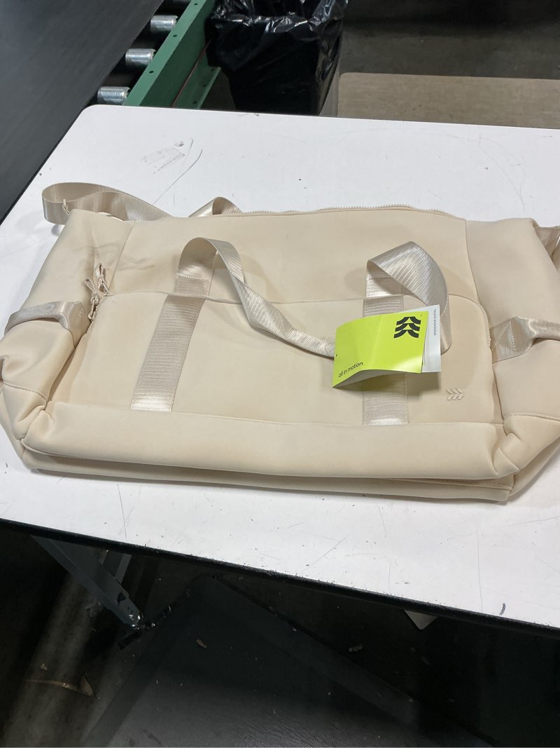 Condition photo showing Good Condition for faux neoprene weekender bag - all in motion™ cream