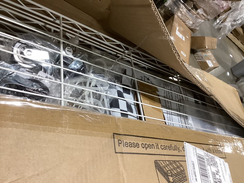 Condition photo showing Good Condition for FUTASSI White Clothing Rack with Black Cover, P1C Rolling Closets with Wheels, Metal Garment Rack for Hanging Clothes, Clothing Storage Wardrobe, 36.2" W x 16.5" D x 80.5" H, Load 450 Pounds White Rack With Black Cover