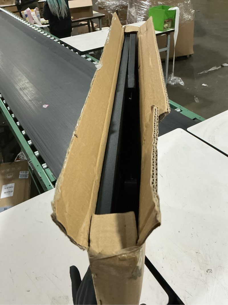 Condition photo showing As Is for 29.5-48" baby gate for stairs, pressure mount no drill, lift to unlock child proof, one-hand auto close walk through pet dog gate for doorways, fits 4 different width ranges, black black 29.5-48"w x 30.5"h