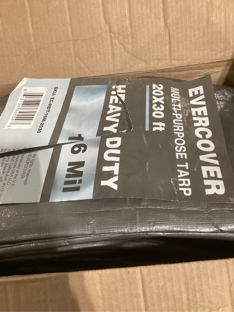 Condition photo showing Good Condition for 20x30 ft Tarps | All-Weather Tarp Waterproof UV-Resistant | 16 MIL=240 GSM Heavy-Duty Silver-Color Tarpaulin w/Reinforced Edges, Corners, Rustproof Grommets | Large Tarp | Lona Impermeable