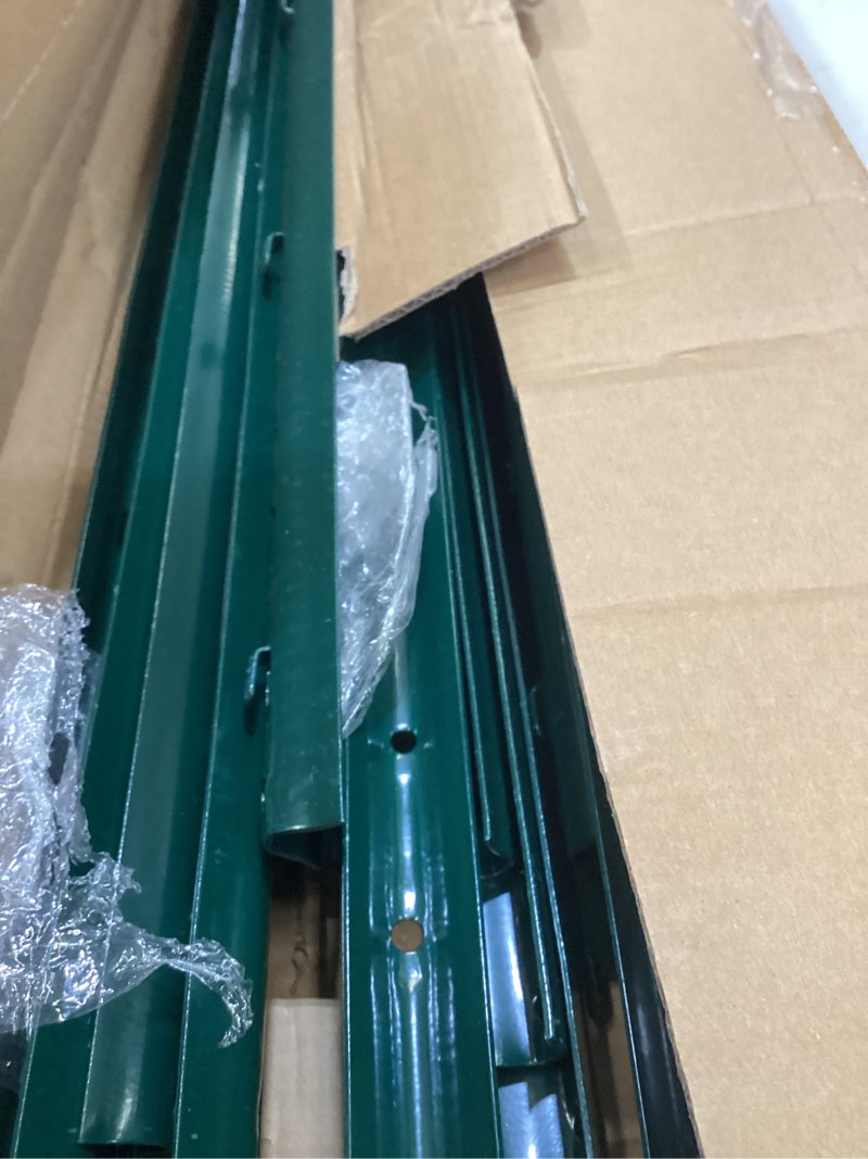 Condition photo showing Good Condition for thealyn 6ft fence posts, pack of 10 - sturdy metal u-posts & step-in stakes, no digging poles for garden wire fencing and yard signs (requires assembly) 6 feet (requires assembly)