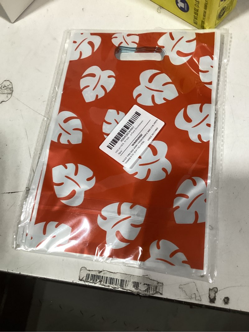 Condition photo showing New/Like New for SALACOOL 50 Sets Hawaiian Goodie Bags,Red Blue Cartoon Gift Bags for Birthday Luau Party Favors Supplies,Gift Candy Bag for Birthday Halloween Beach Luau Party Decorations