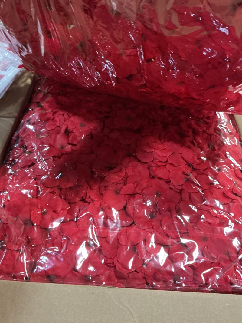 Condition photo showing New/Like New for blosmon flower wall panel backdrop - 12 pcs 24 x 16 inch red artificial hydrangea floral panels for wedding party baby bridal shower decor - 3d fake silk flower backdrop decoration red 12